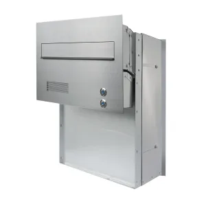 Mała skrzynka na listy z domofonem analogowym i dwoma przyciskami SMDAM 2P