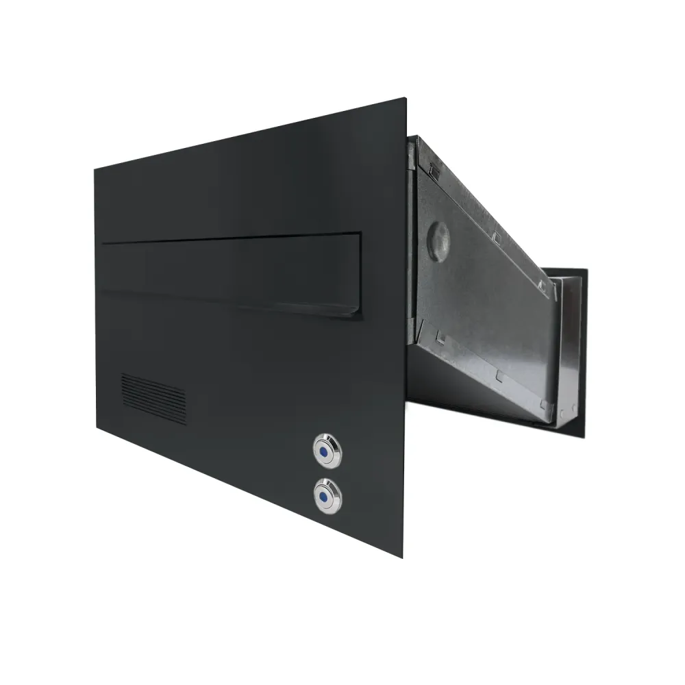 Duża skrzynka na listy z domofonem analogowym i dwoma przyciskami SDDAM 2P