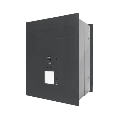 Mała skrzynka na listy z wideodomofonem, czytnikiem RFID i dwoma przyciskami SMVM DUO 2P