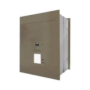 Mała skrzynka na listy z wideodomofonem, czytnikiem RFID i dwoma przyciskami SMVM DUO 2P