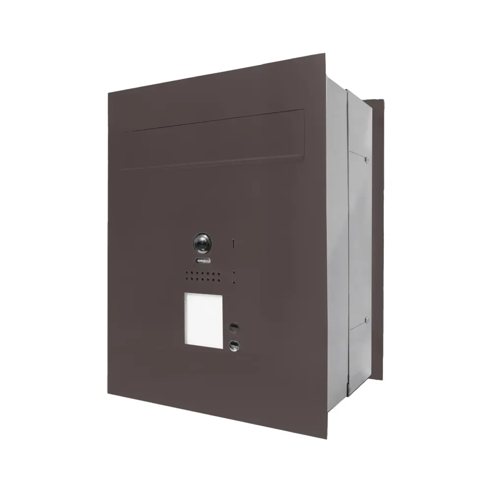Mała skrzynka na listy z wideodomofonem, czytnikiem RFID i dwoma przyciskami SMVM DUO 2P