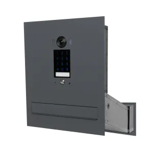 Duża skrzynka na listy z wideodomofonem i klawiaturą dotykową SDVM DUO