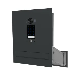 Duża skrzynka na listy z wideodomofonem i klawiaturą dotykową SDVM DUO