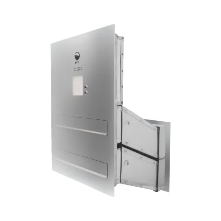 Podwójna duża skrzynka na listy z wideodomofonem i czytnikiem RFID SDVM DUO 2SZ 2P