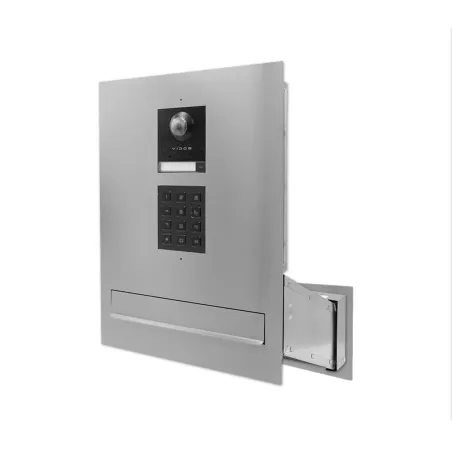 Duża skrzynka na listy z wideodomofonem i klawiaturą mechaniczną SDVM IP