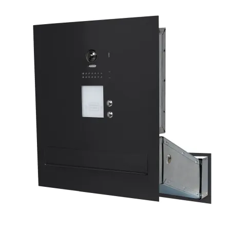 Duża skrzynka na listy z dwoma przyciskami, wideodomofonem i czytnikiem RFID SDVM DUO 2P