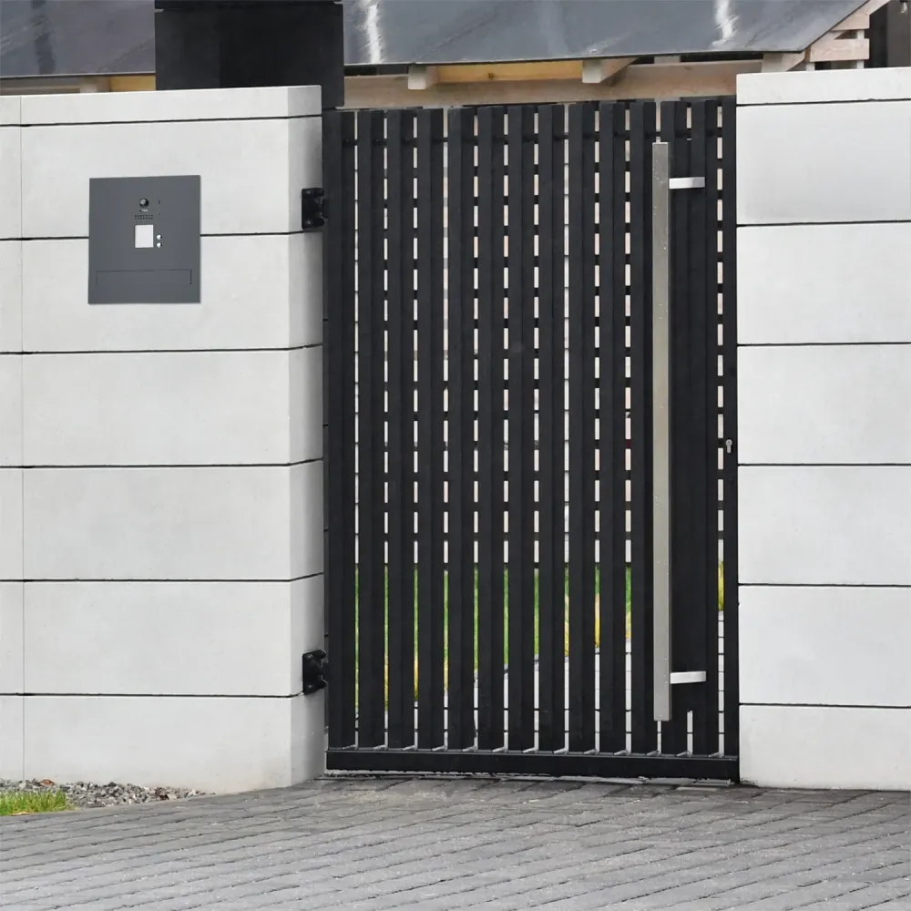 Duża skrzynka na listy z dwoma przyciskami, wideodomofonem i czytnikiem RFID SDVM DUO 2P