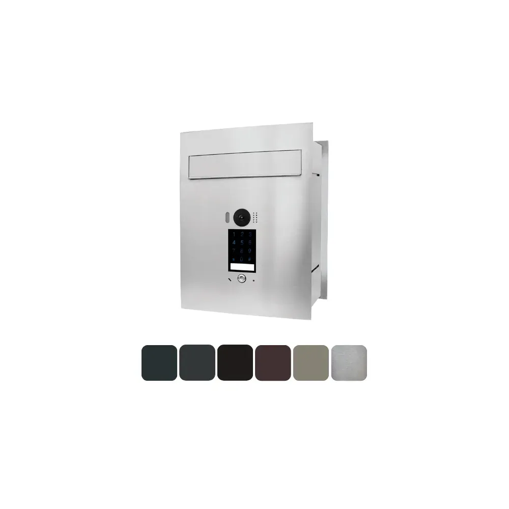 Mała skrzynka na listy z wideodomofonem i klawiaturą dotykową SMVM DUO