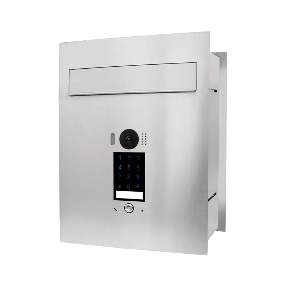 Mała skrzynka na listy z wideodomofonem i klawiaturą dotykową SMVM DUO