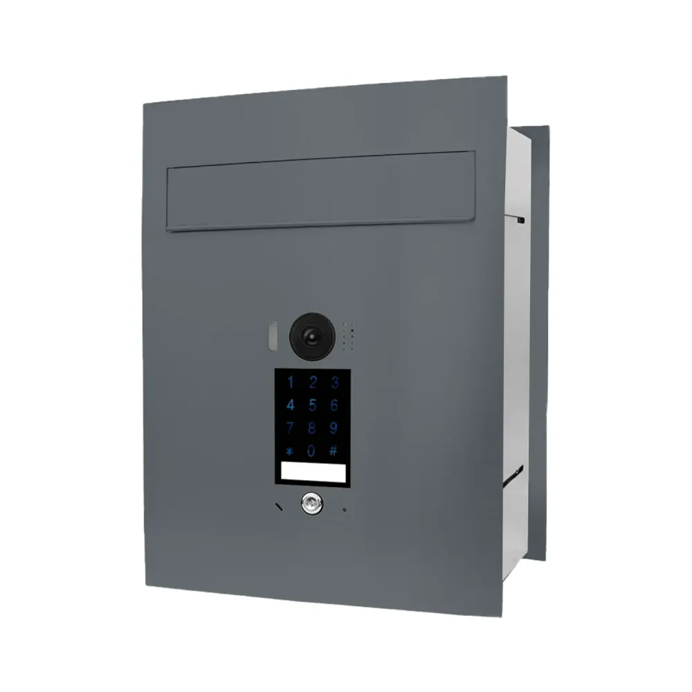 Mała skrzynka na listy z wideodomofonem i klawiaturą dotykową SMVM DUO