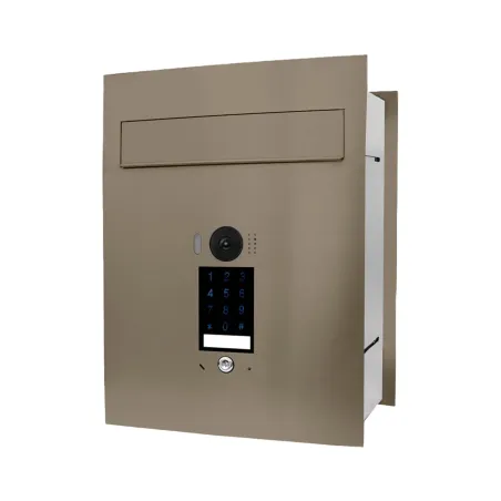 Mała skrzynka na listy z wideodomofonem i klawiaturą dotykową SMVM DUO