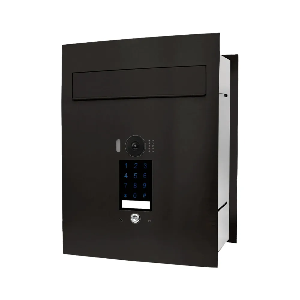 Mała skrzynka na listy z wideodomofonem i klawiaturą dotykową SMVM DUO