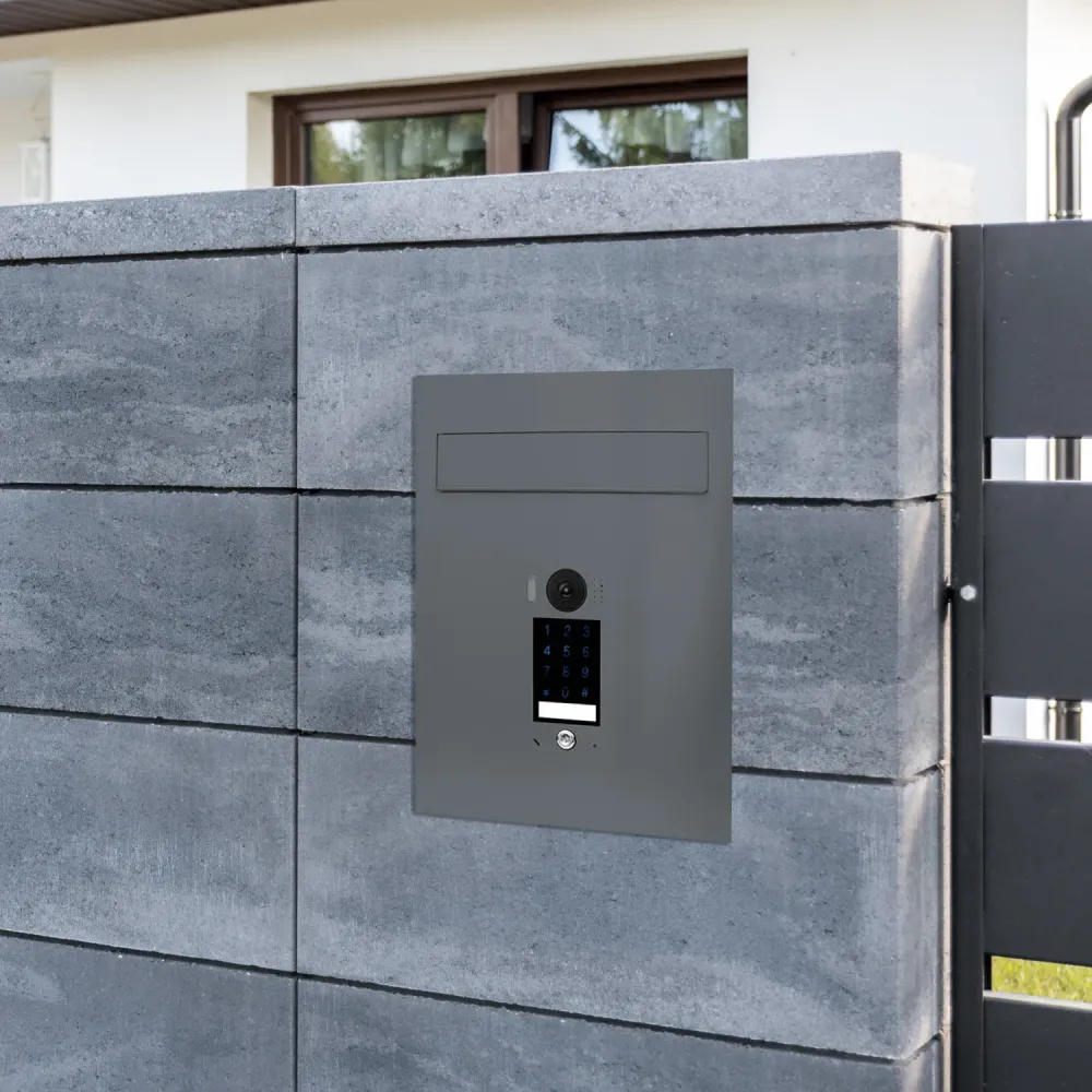 Mała skrzynka na listy z wideodomofonem i klawiaturą dotykową SMVM DUO