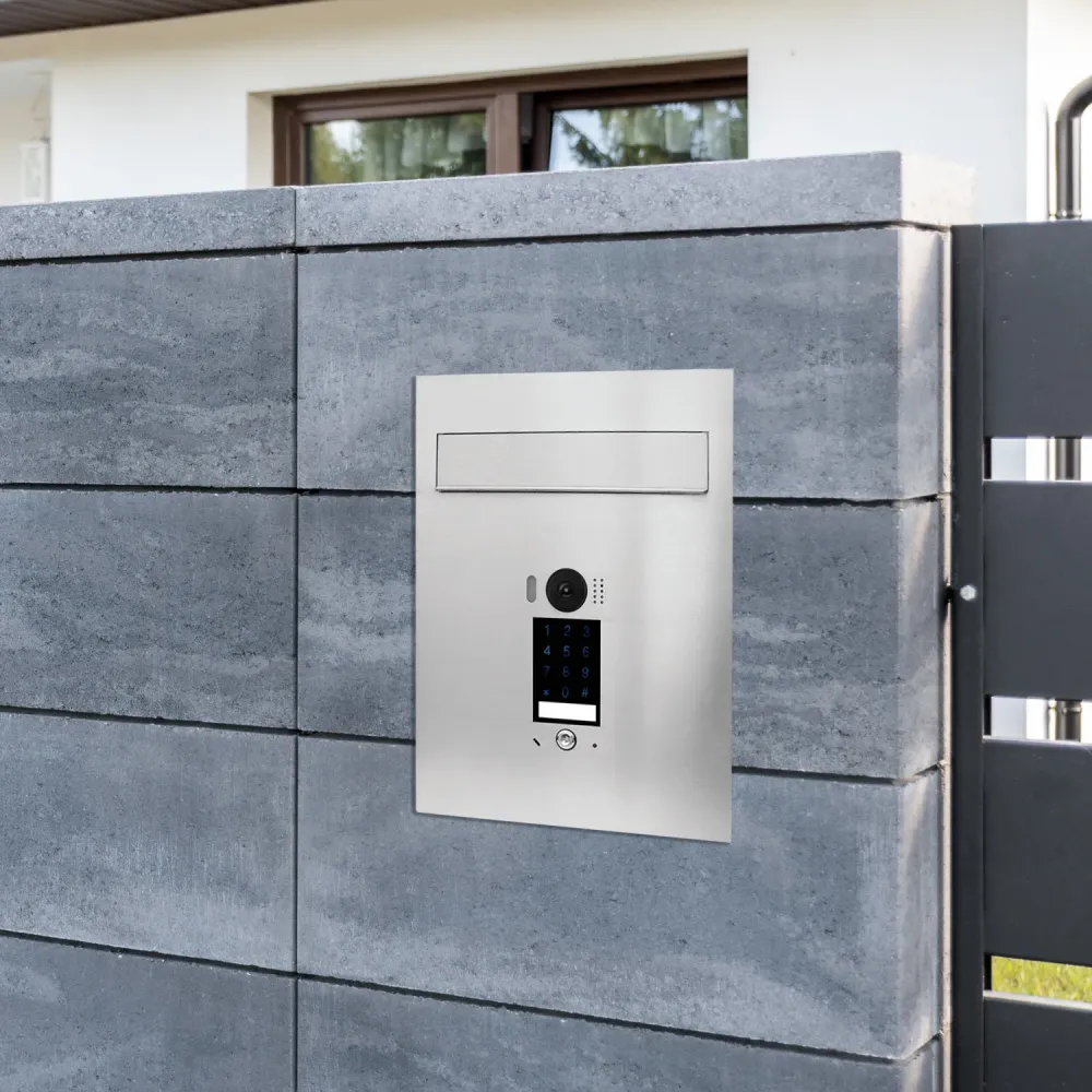 Mała skrzynka na listy z wideodomofonem i klawiaturą dotykową SMVM DUO