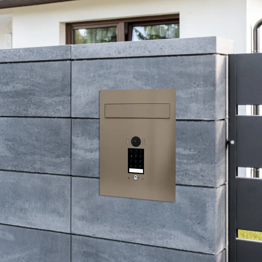 Mała skrzynka na listy z wideodomofonem i klawiaturą dotykową SMVM DUO