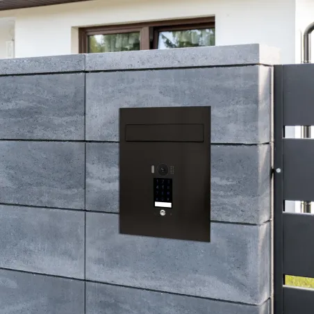 Mała skrzynka na listy z wideodomofonem i klawiaturą dotykową SMVM DUO