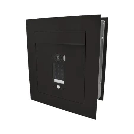 Mała skrzynka na listy z wideodomofonem, klawiaturą dotykową i ramą dekoracyjną SMVM DUO RA