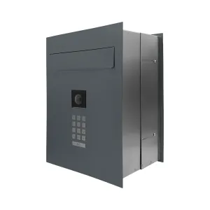 Mała skrzynka na listy z wideodomofonem i klawiaturą mechaniczną SMVM X