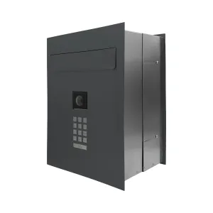 Mała skrzynka na listy z wideodomofonem i klawiaturą mechaniczną SMVM X