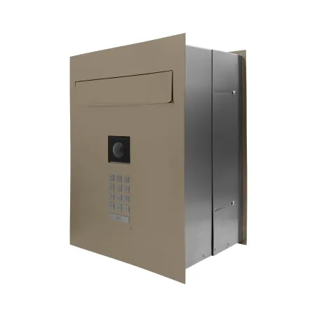 Mała skrzynka na listy z wideodomofonem i klawiaturą mechaniczną SMVM X