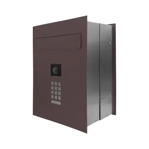 Mała skrzynka na listy z wideodomofonem i klawiaturą mechaniczną SMVM X