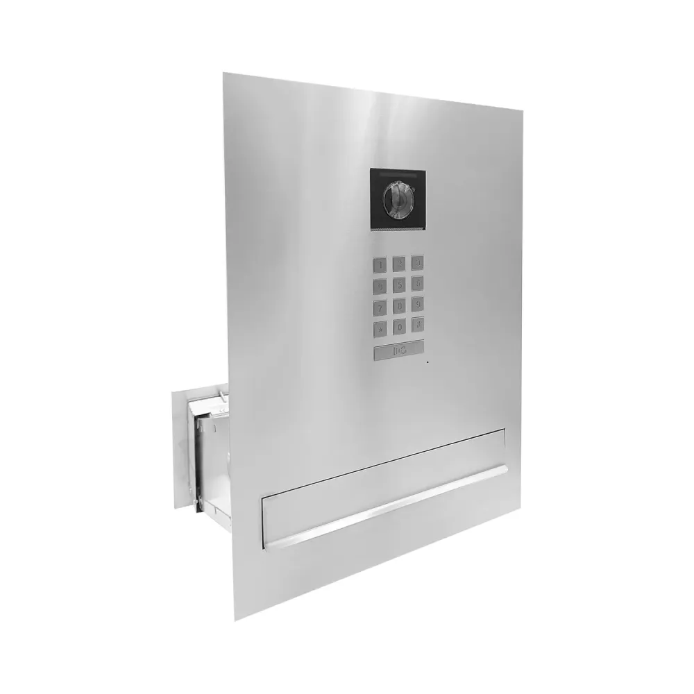 Duża skrzynka na listy z wideodomofonem i klawiaturą mechaniczną SDVM X