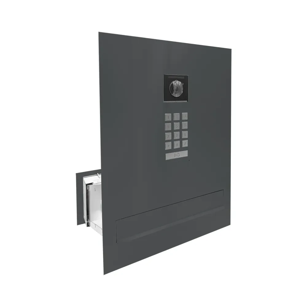Duża skrzynka na listy z wideodomofonem i klawiaturą mechaniczną SDVM X