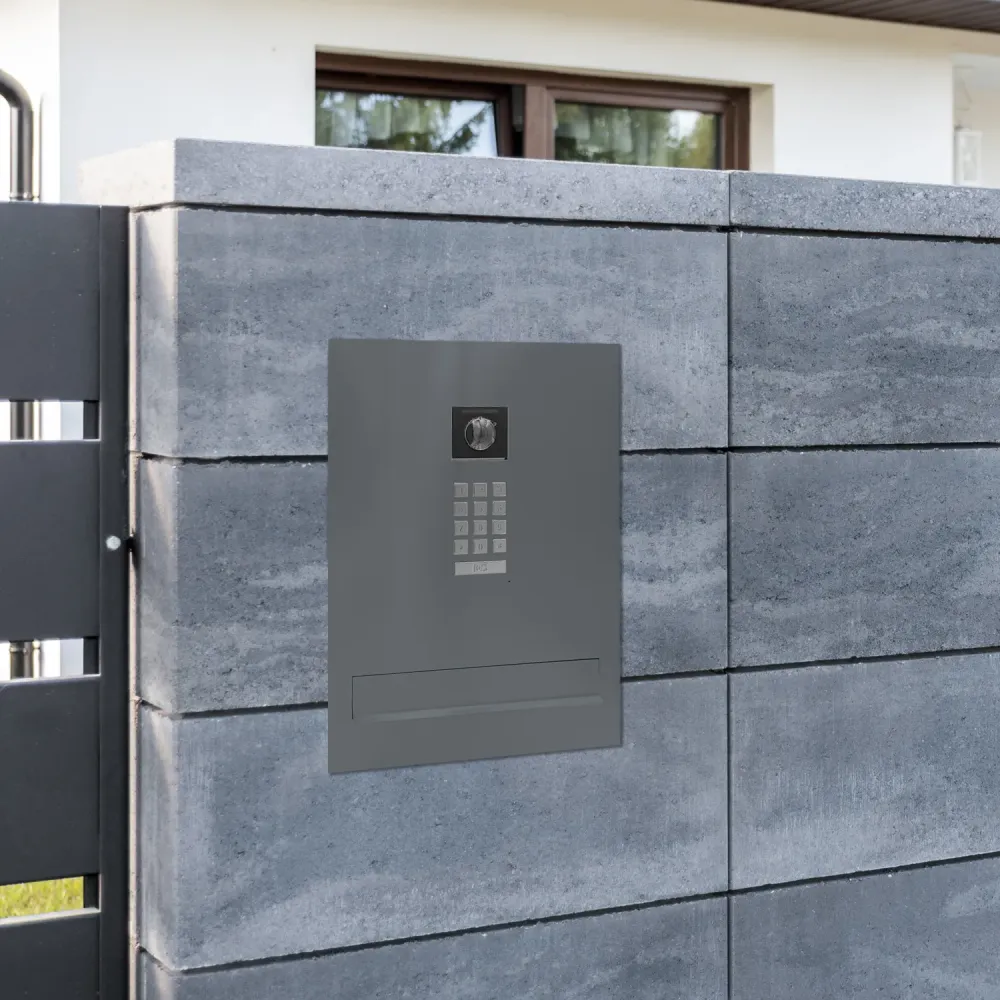 Duża skrzynka na listy z wideodomofonem i klawiaturą mechaniczną SDVM X