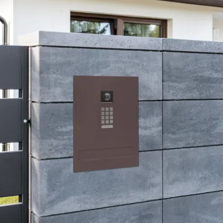 Duża skrzynka na listy z wideodomofonem i klawiaturą mechaniczną SDVM X