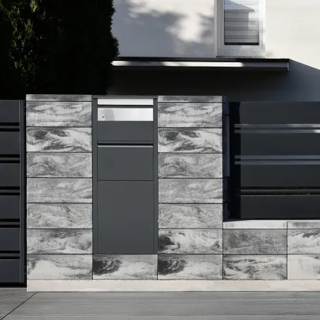 Słupek na listy i przesyłki kurierskie z domofonem analogowym SBOX28