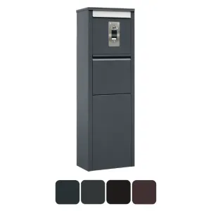 Słupek na listy i przesyłki kurierskie z wideodomofonem i klawiaturą dotykową SBOX25