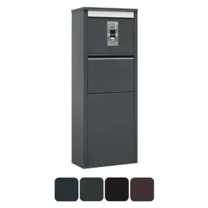 Słupek na listy i przesyłki kurierskie z wideodomofonem i klawiaturą dotykową SBOX28