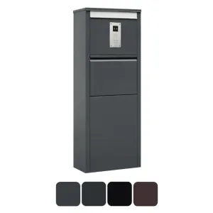 Słupek na listy i przesyłki kurierskie z wideodomofonem X i klawiaturą mechaniczną SBOX28