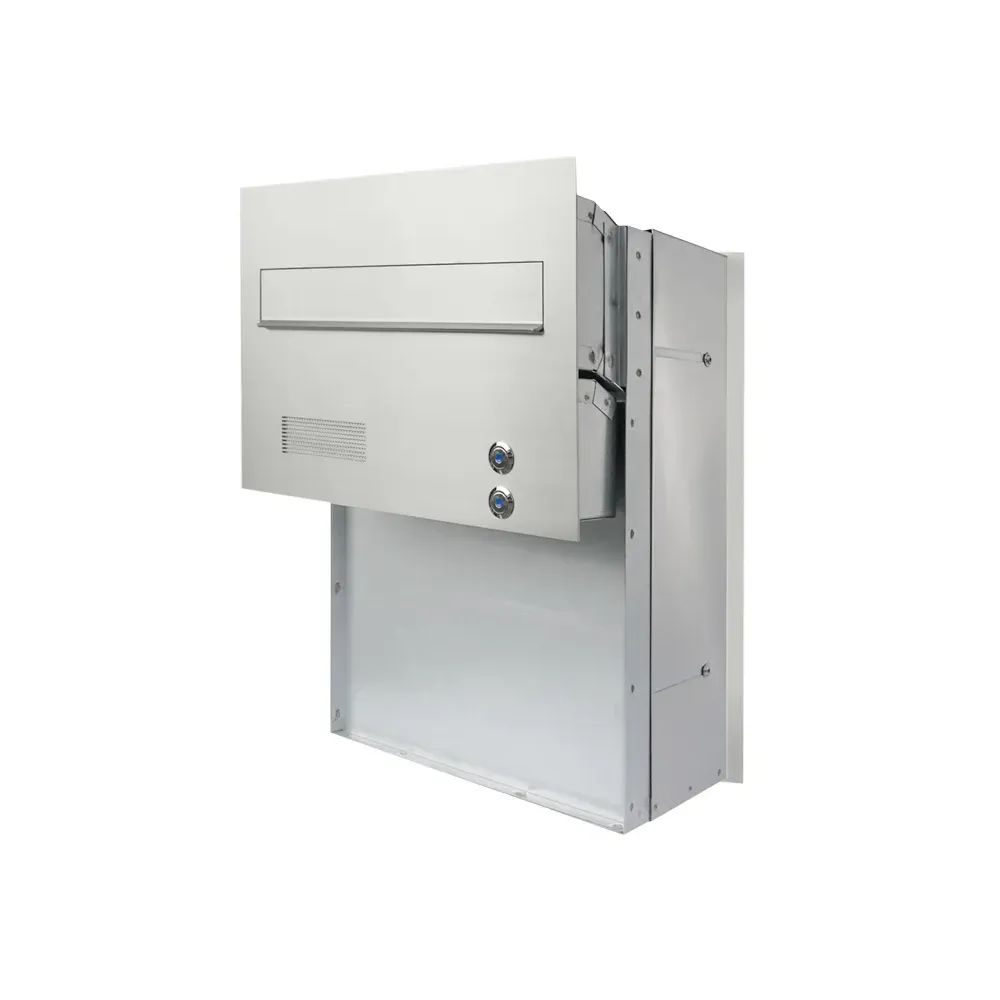 Mała skrzynka na listy z domofonem analogowym i dwoma przyciskami SMDAM 2P
