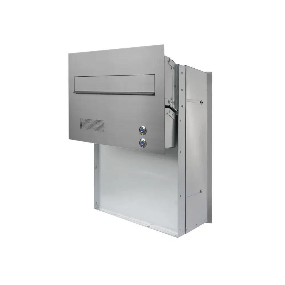 Mała skrzynka na listy z domofonem analogowym i dwoma przyciskami SMDAM 2P