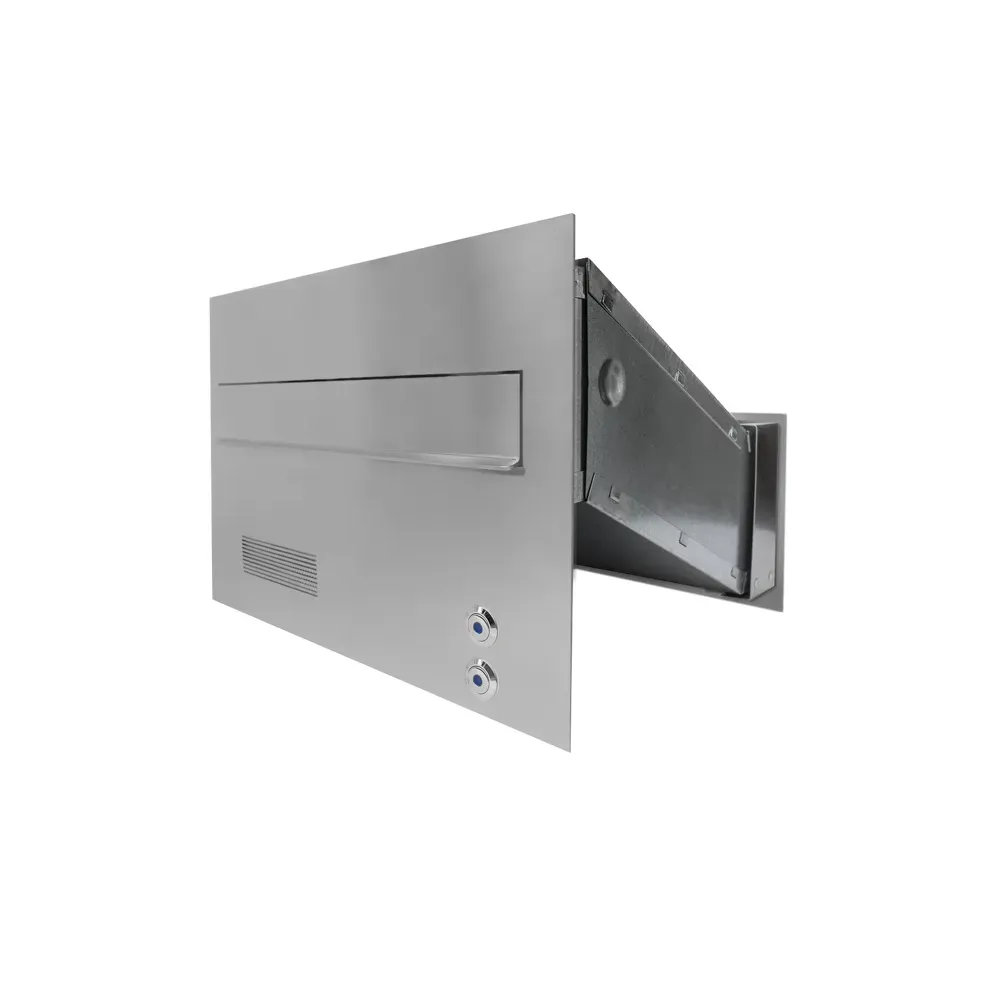 Duża skrzynka na listy z domofonem analogowym i dwoma przyciskami SDDAM 2P