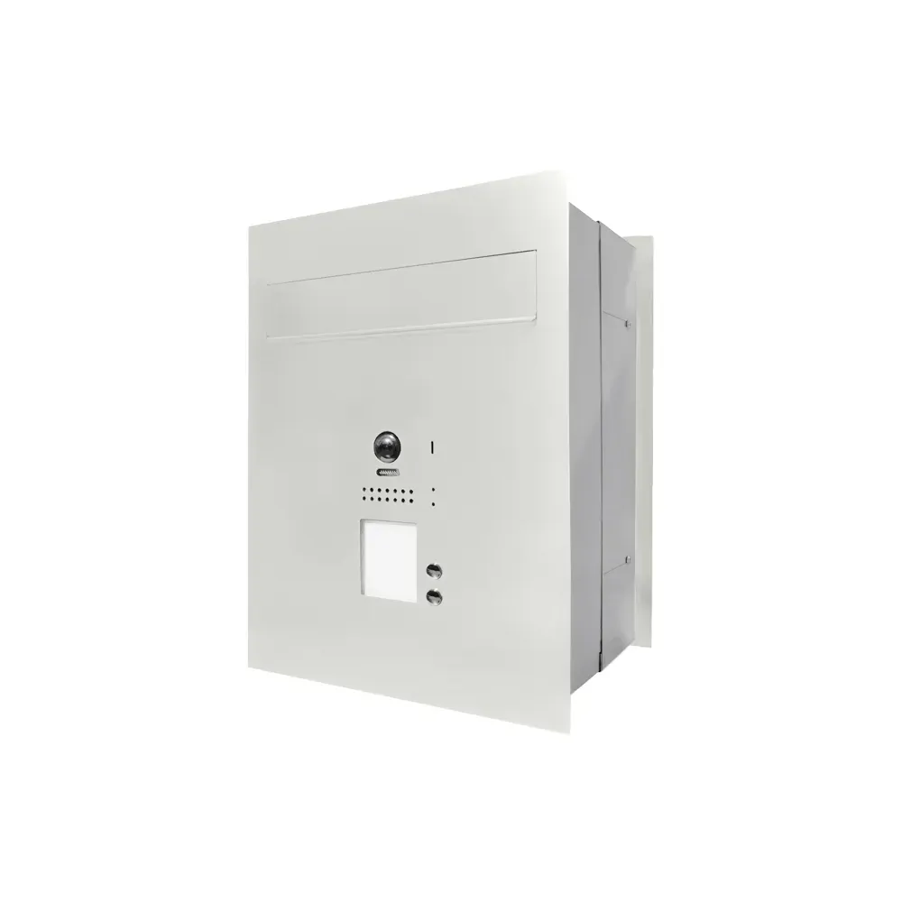 Mała skrzynka na listy z wideodomofonem, czytnikiem RFID i dwoma przyciskami SMVM DUO 2P