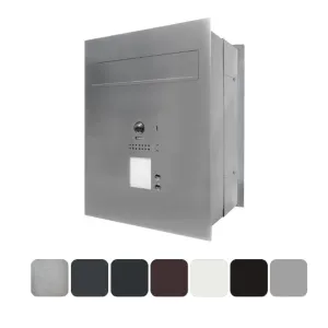 Mała skrzynka na listy z wideodomofonem, czytnikiem RFID i dwoma przyciskami SMVM DUO 2P