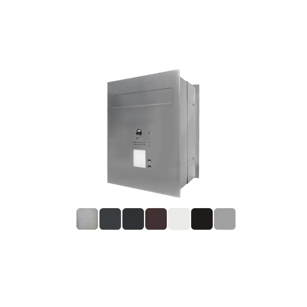 Mała skrzynka na listy z wideodomofonem, czytnikiem RFID i dwoma przyciskami SMVM DUO 2P