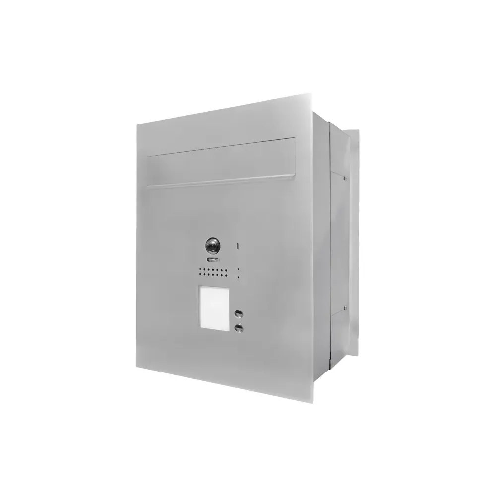 Mała skrzynka na listy z wideodomofonem, czytnikiem RFID i dwoma przyciskami SMVM DUO 2P