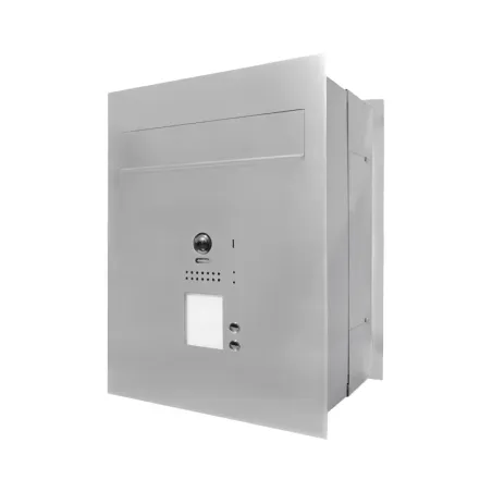 Mała skrzynka na listy z wideodomofonem, czytnikiem RFID i dwoma przyciskami SMVM DUO 2P