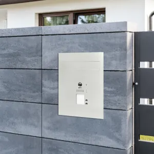 Mała skrzynka na listy z wideodomofonem, czytnikiem RFID i dwoma przyciskami SMVM DUO 2P
