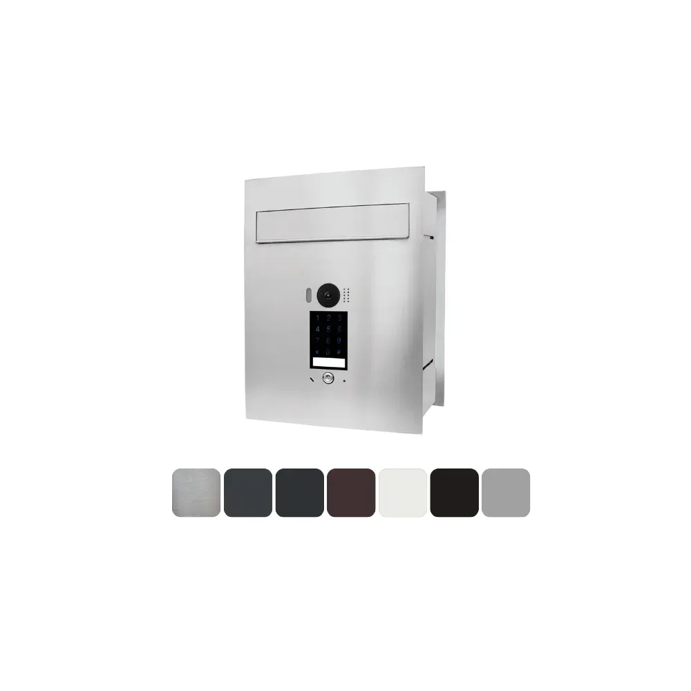 Mała skrzynka na listy z wideodomofonem i klawiaturą dotykową SMVM DUO