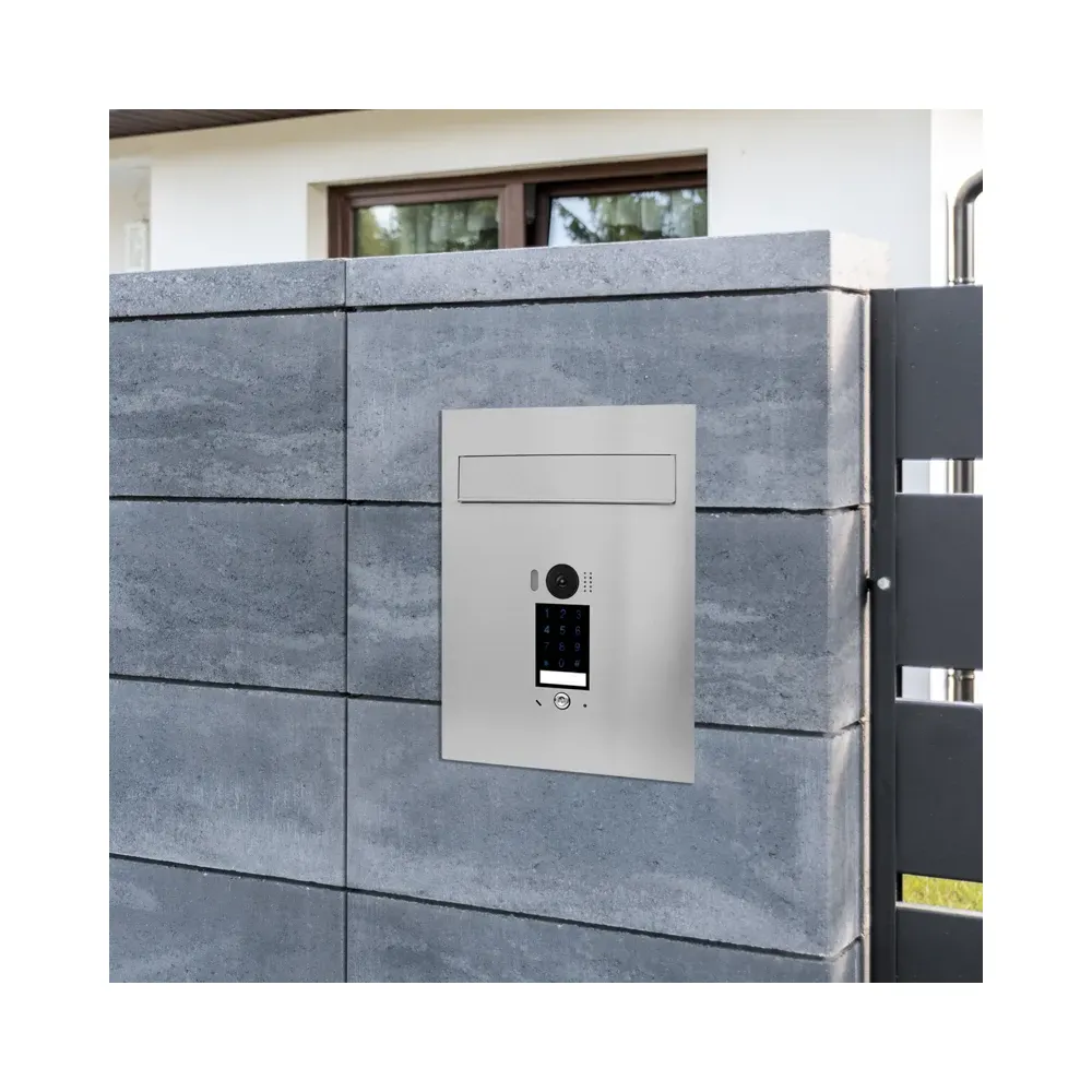 Mała skrzynka na listy z wideodomofonem i klawiaturą dotykową SMVM DUO