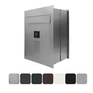 Mała skrzynka na listy z wideodomofonem i klawiaturą mechaniczną SMVM X