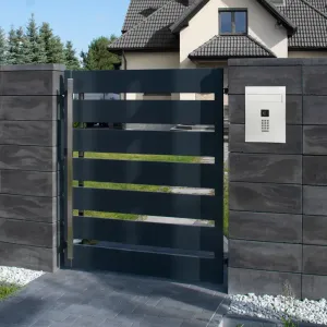 Mała skrzynka na listy z wideodomofonem i klawiaturą mechaniczną SMVM X