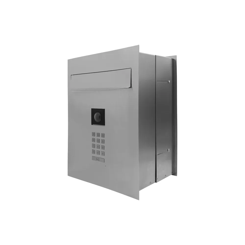 Mała skrzynka na listy z wideodomofonem i klawiaturą mechaniczną SMVM X